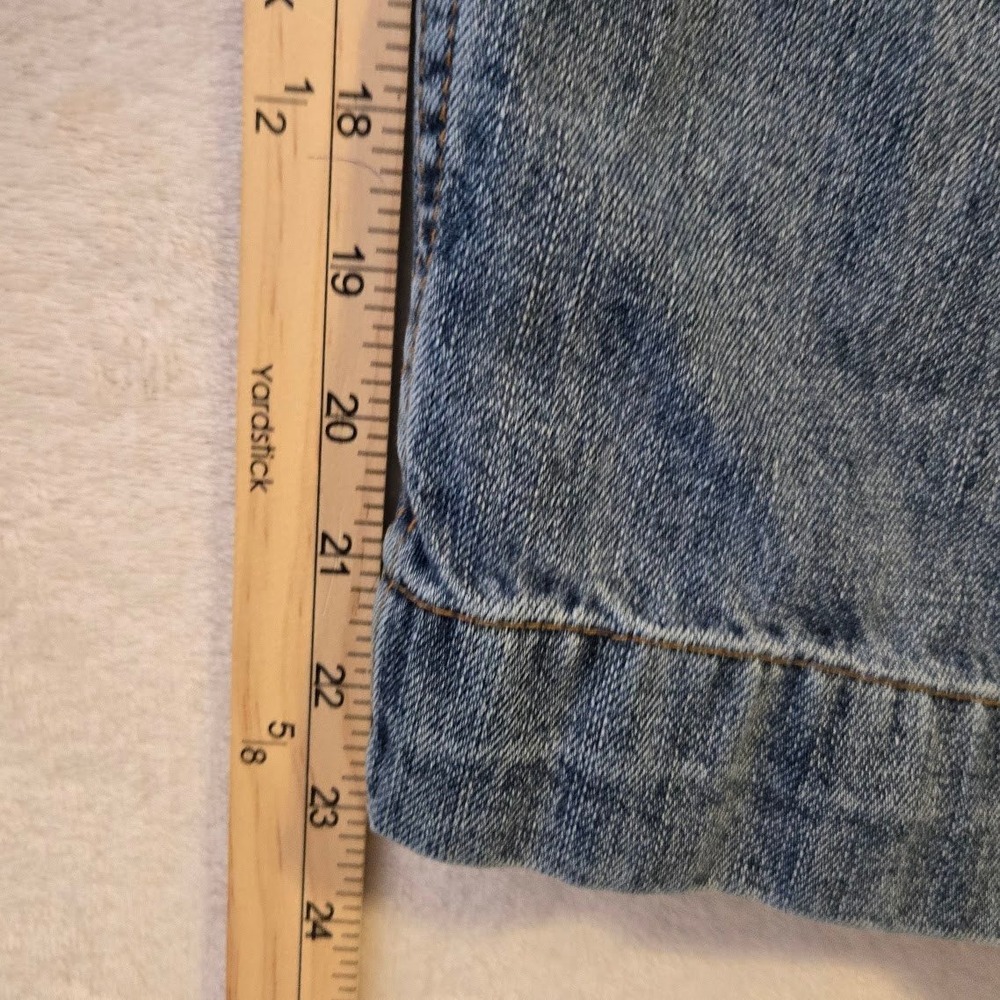 Eddie Bauer Womens Relaxed Fit Cropped Jeans 100% Cotton Blue Denim‎ Vintage 30 - Picture 6 of 8